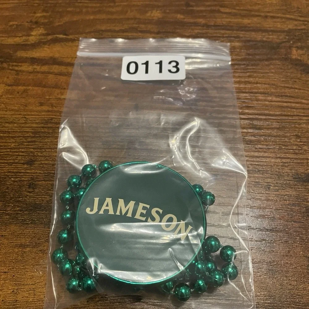 ✅ Jameson Irish Whiskey Party Beads Green St Patricks Day Necklace #️⃣0110-0115